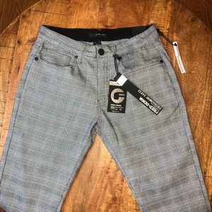 Fried Denim Plaid Pants Skinny Comfort Stretch 34x32